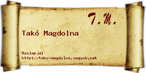 Takó Magdolna névjegykártya