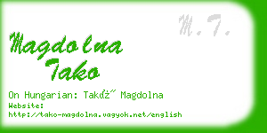 magdolna tako business card